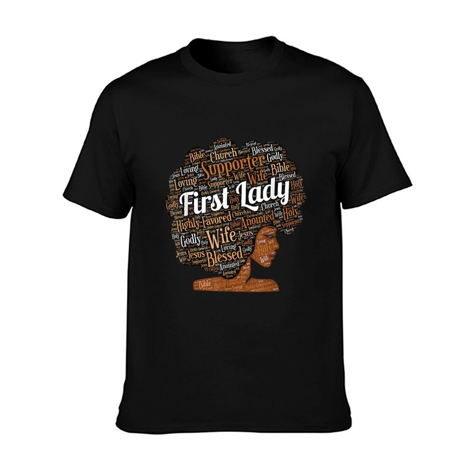 First Lady  Pastor's Wife Black Woman Afro T-Shirt