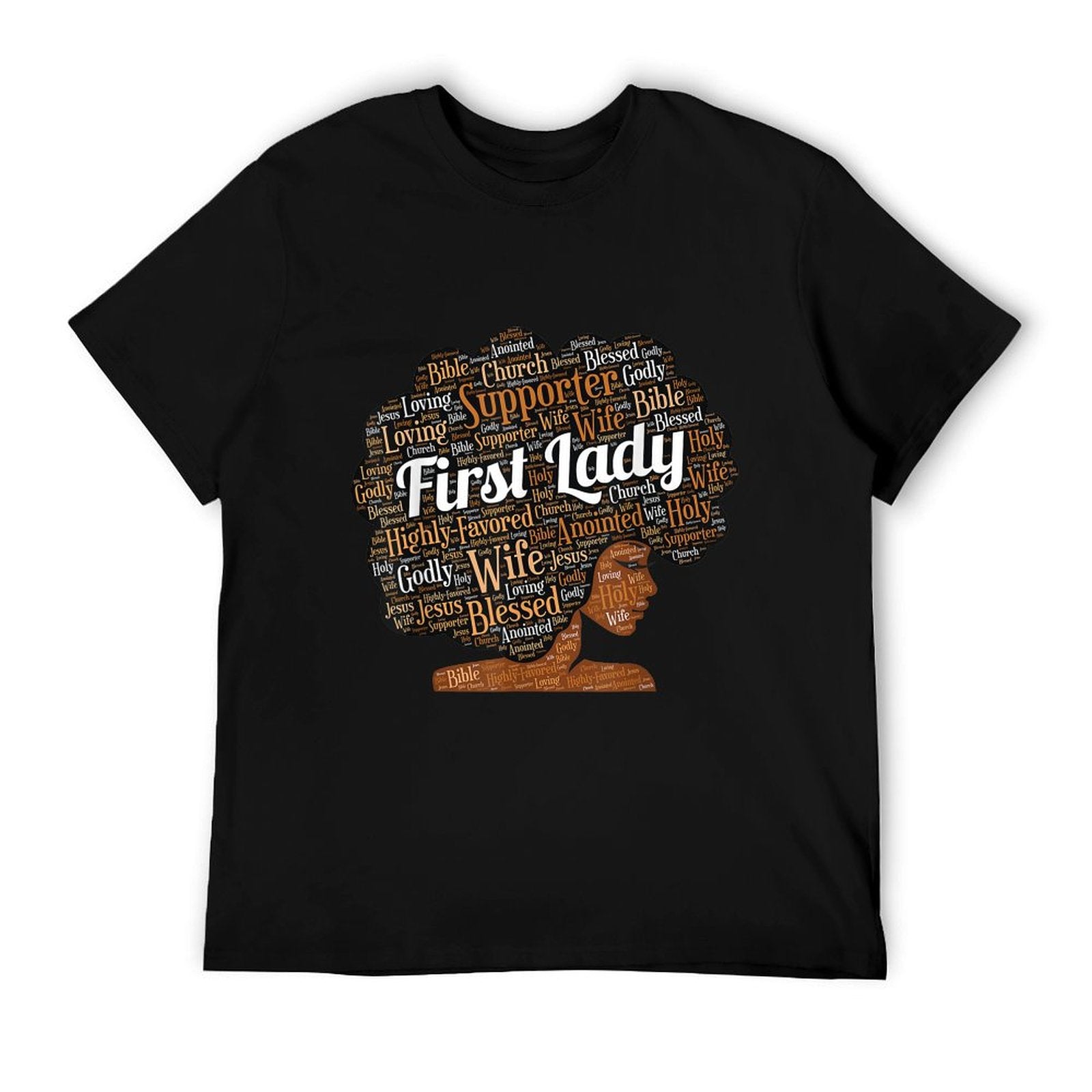 First Lady  Pastor's Wife Black Woman Afro T-Shirt